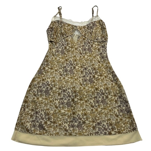 Forever 21 Dresses & Skirts - Forever 21 Y2K Floral Lace Slip Dress XS Boho Fairy Grunge Coquette Mini